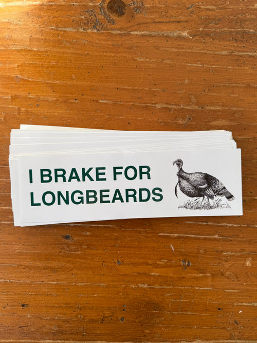 I BRAKE FOR LONGBEARDS™ bumper sticker